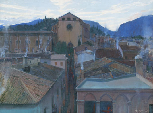 Holy Thursday in Pollença (Mallorca) - by Santiago Rusiñol