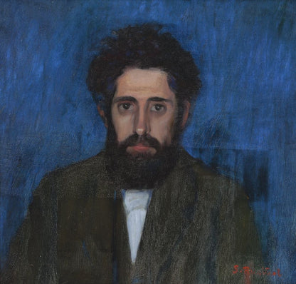 Portrait of Modesto Sánchez Ortiz - by Santiago Rusiñol