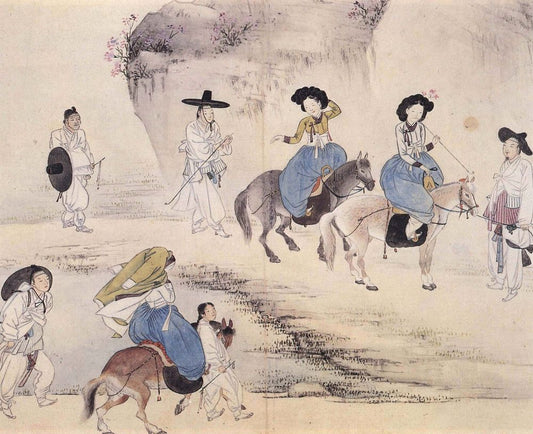 A Spring Outing of the Young - by Sin Yun-bok