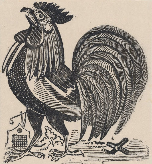 A rooster - by José Guadalupe Posada