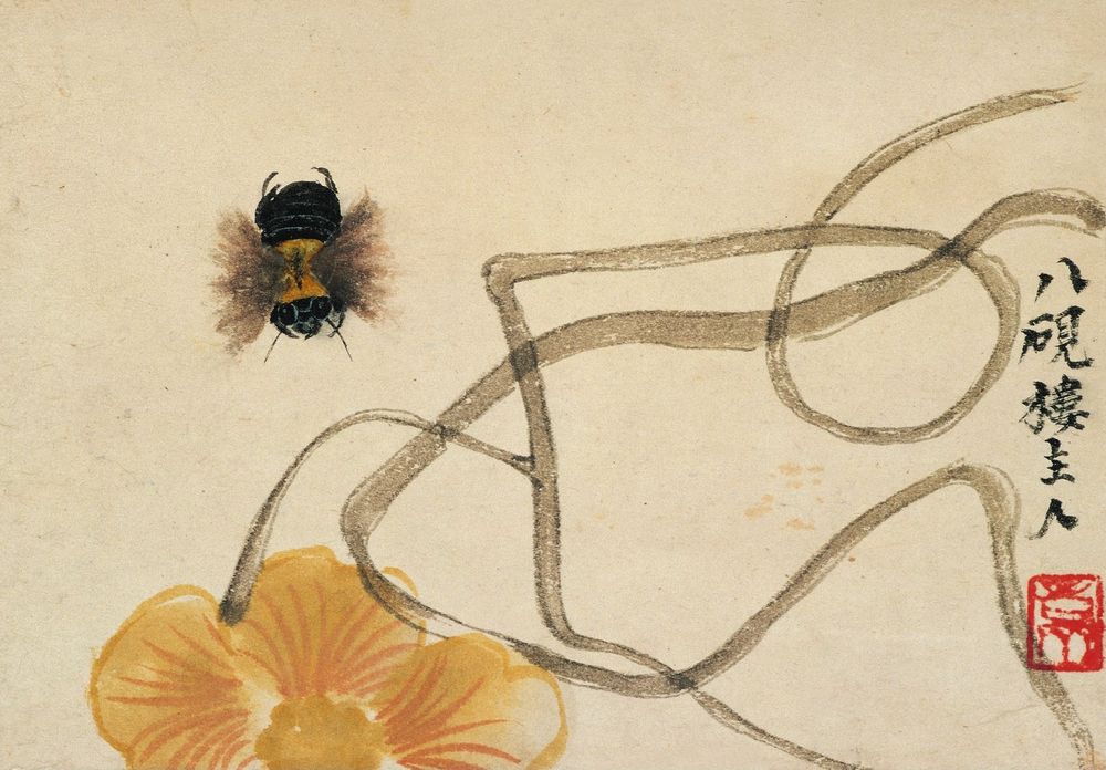 Album of Plants and Insects Painting - winged insects - by Qi Baishi