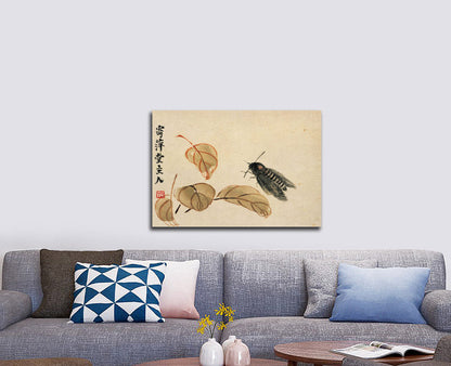 Album of Plants and Insects Painting - Ink Moth - by Qi Baishi