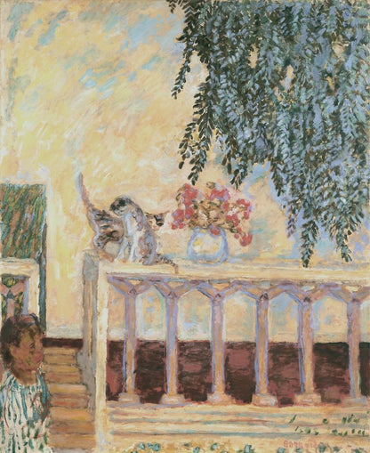 Cats on the Railing - by Pierre Bonnard