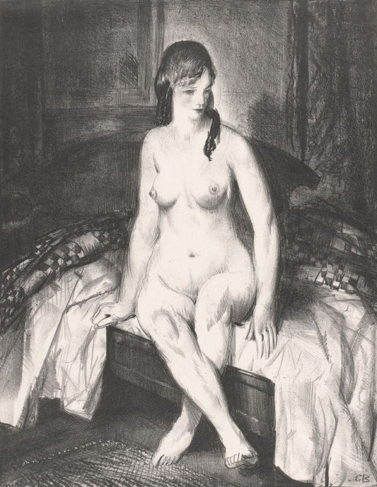 Evening, Nude on Bed - by George Bellows