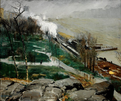 Rain on the River - by George Bellows