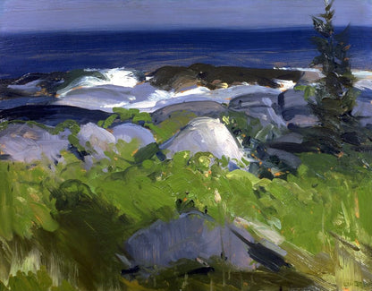 Vine Clad Shore--Monhegan Island - by George Bellows