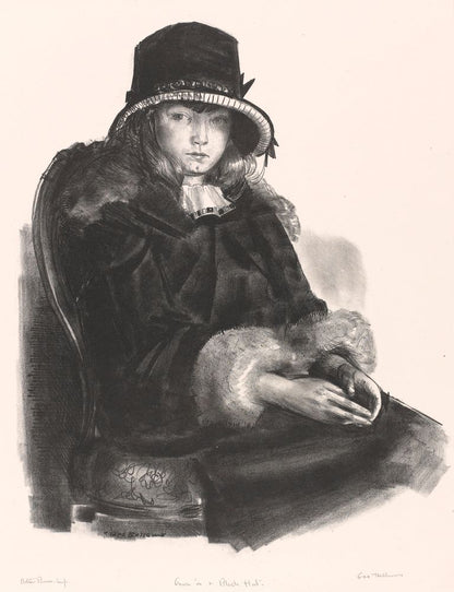 Anne in a Black Hat - by George Bellows