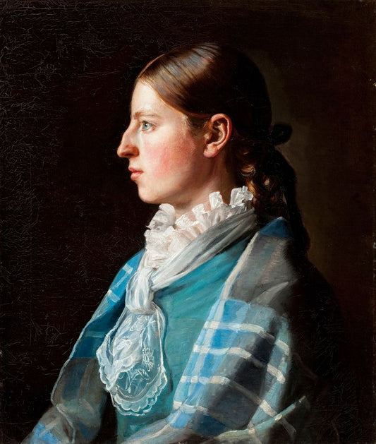 Portrait of the artist's fiancée Anna Brøndum - by Michael Ancher