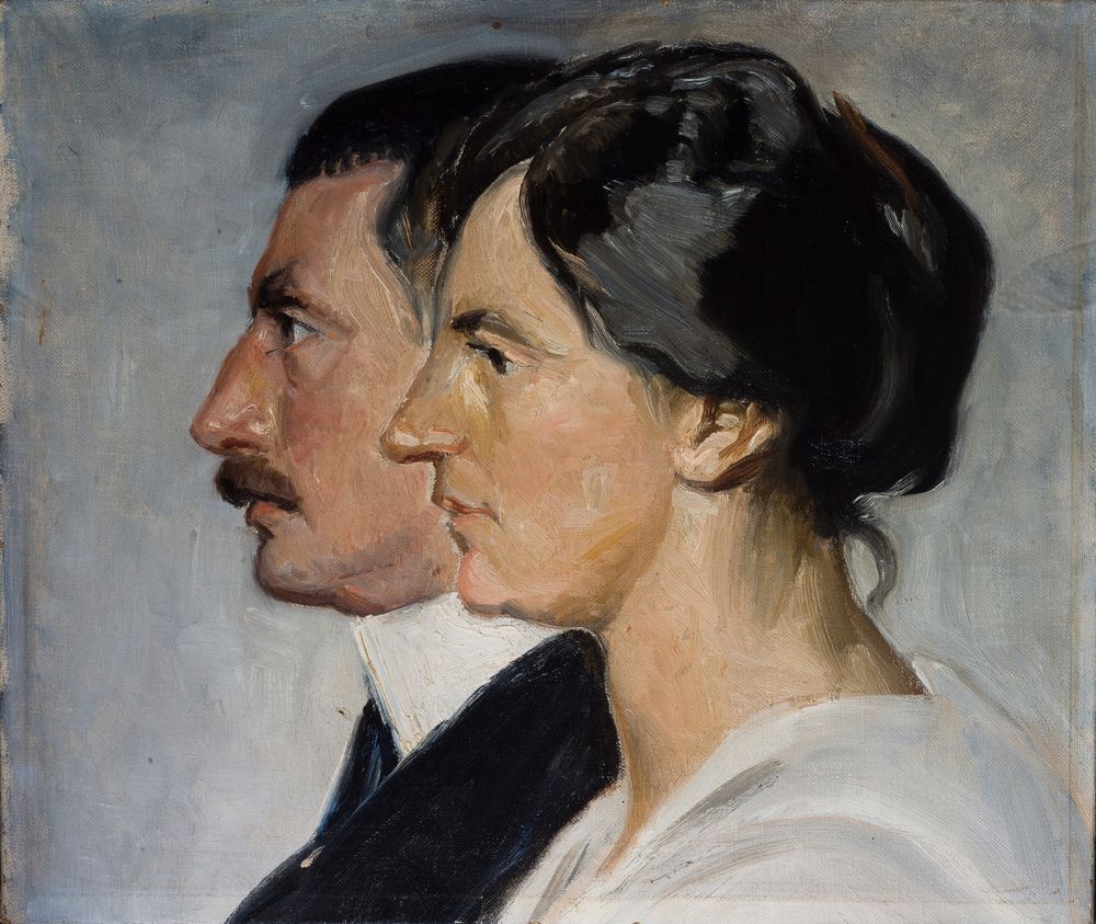 King Christian X and Queen Alexandrine of Denmark - by Michael Ancher