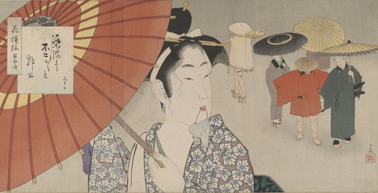 Beauty of the An'ei Era, from the series Flower Patterns - by Kobayashi Kiyochika