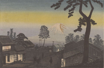 Mount  Fuji from Abekawa - by Kobayashi Kiyochika