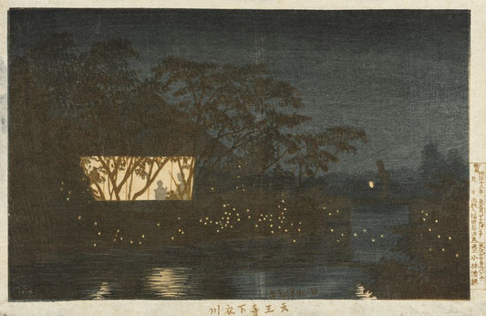 Koromo River below the Temple Tennōji - by Kobayashi Kiyochika