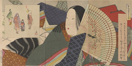 Murasaki Shikibu, from the series Ancient Patterns - by Kobayashi Kiyochika