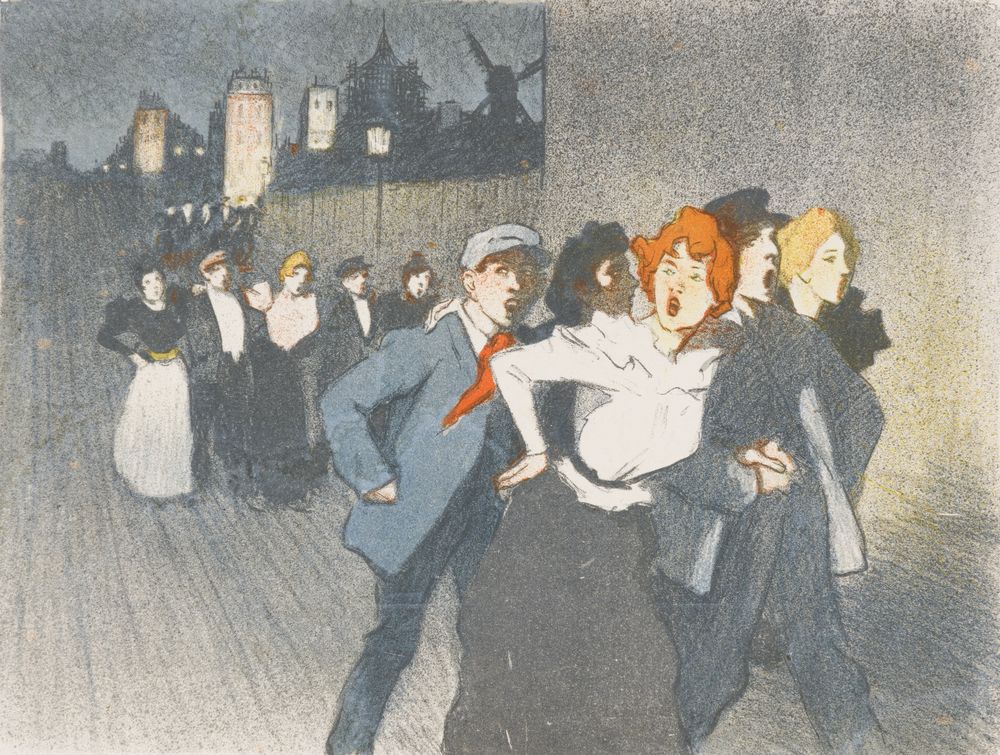 Dans la rue, (Gigolots et Gigolettes) - by Théophile Steinlen