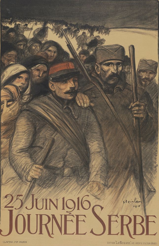 25 juin 1916 / Journée Serbe - by Théophile Steinlen