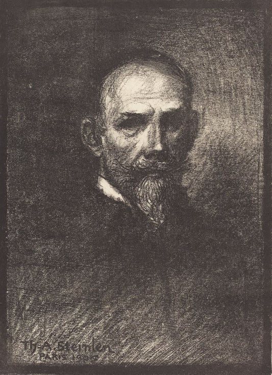 Self-Portrait (Steinlen de face, tete droite) - by Théophile Steinlen