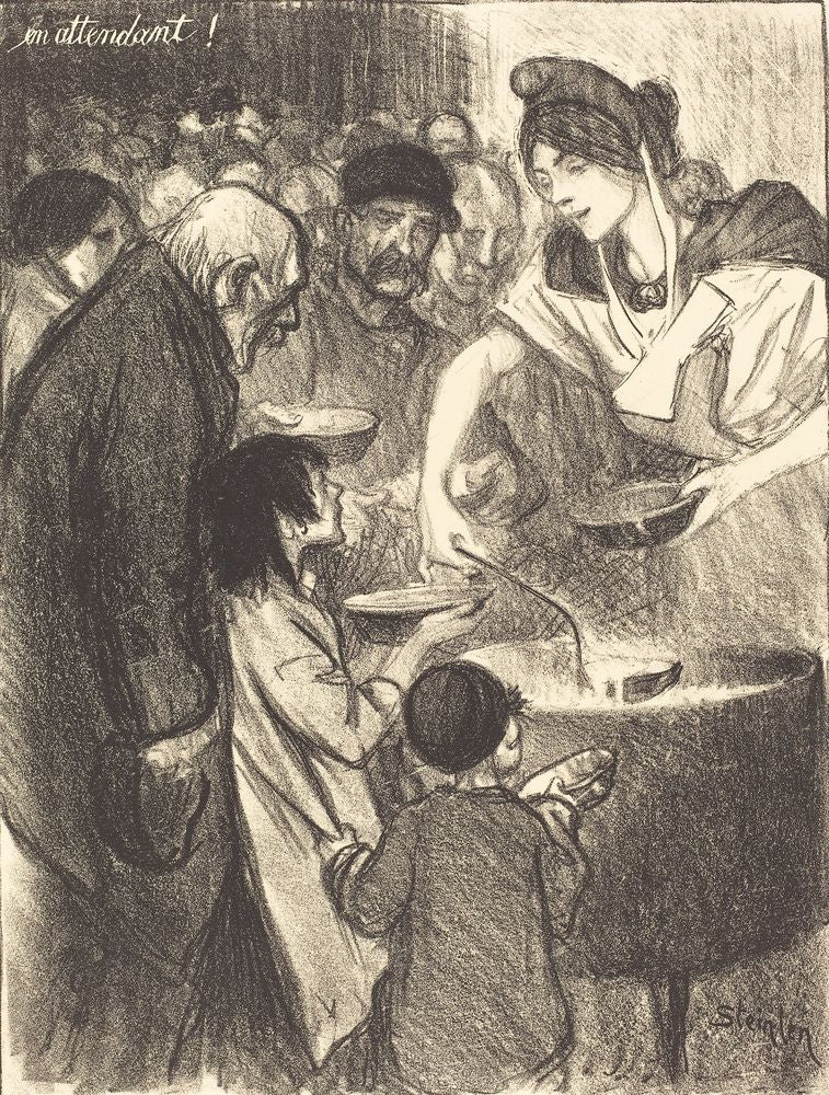 Waiting (En attendant) - by Théophile Steinlen