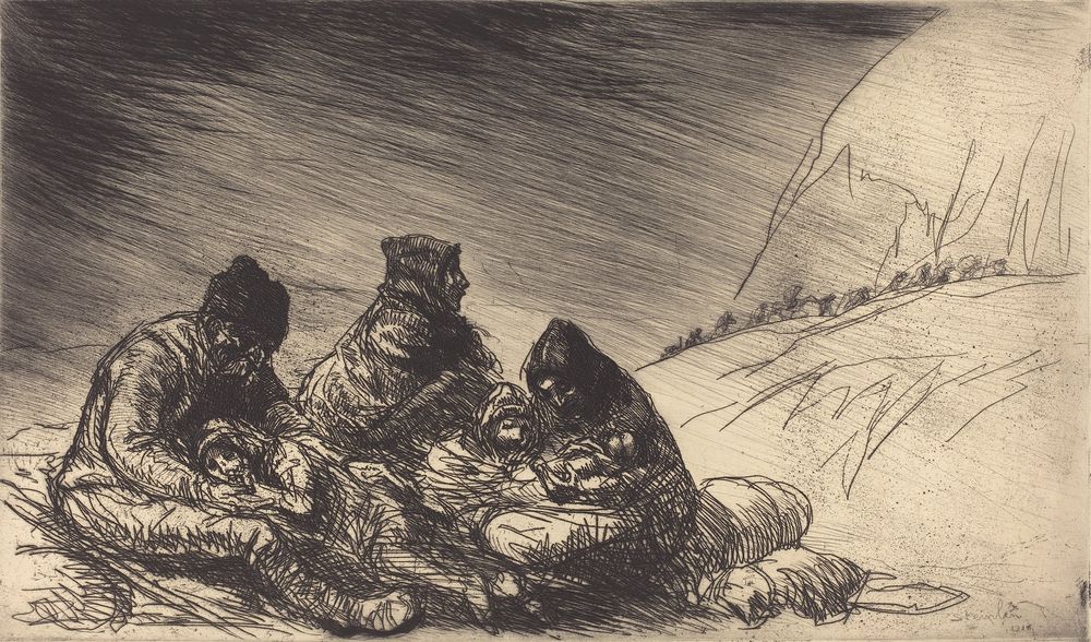 Exodus (L'exode) - by Théophile Steinlen