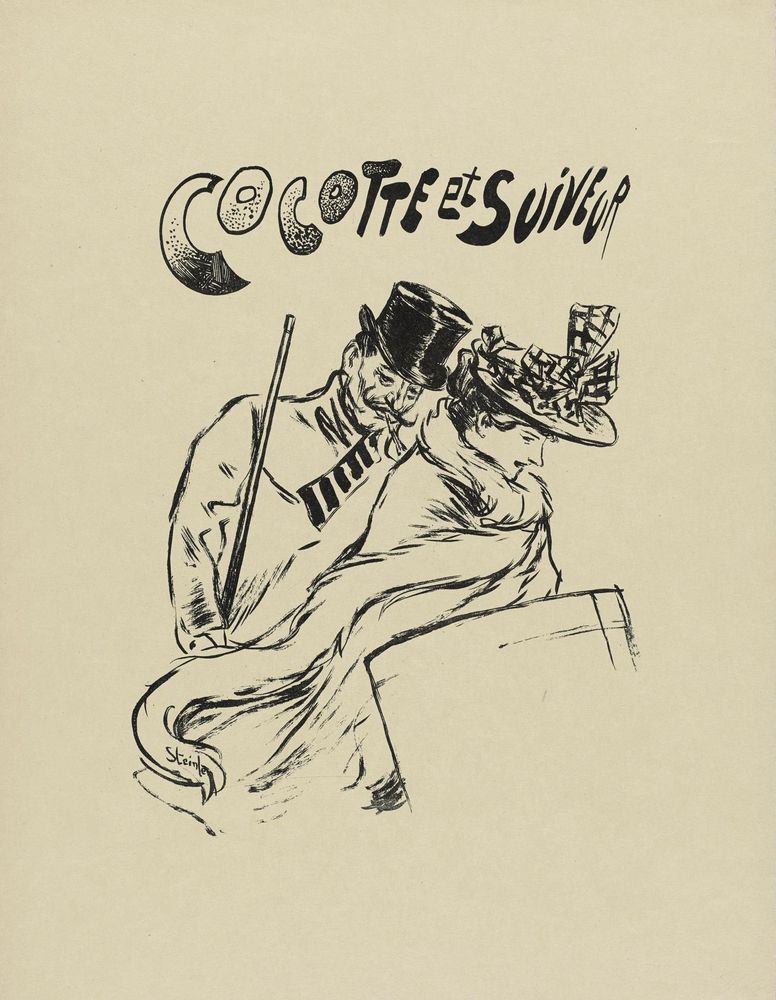 Cocotte et Suiveur - by Théophile Steinlen