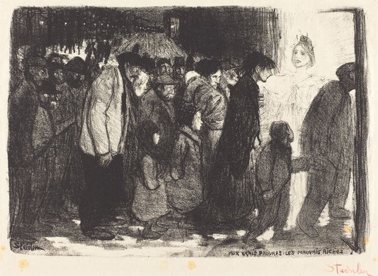 To the True Poor: The Wicked Rich (Aux vrais pauvres: Les mauvais riches) - by Théophile Steinlen