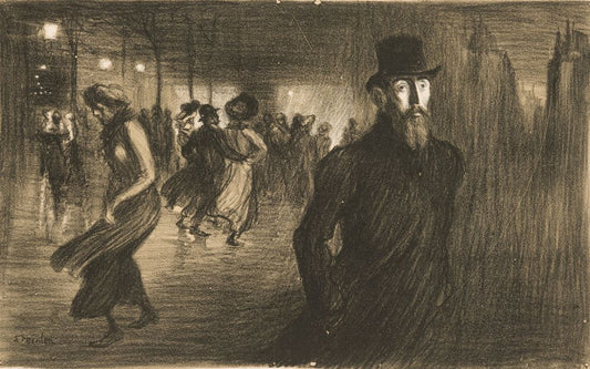 Paris la Niut - by Théophile Steinlen