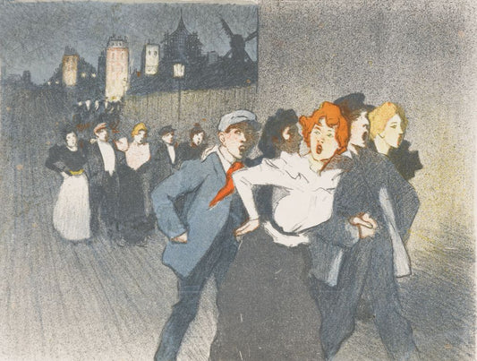 Dans la rue, (Gigolots et Gigolettes) - by Théophile Steinlen