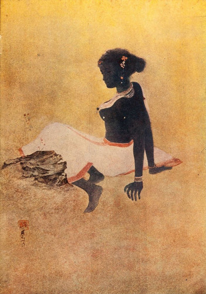 Santhal girl: Ranchi - by Abanindranath Tagore