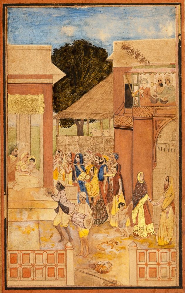 Birth of Krishna - by Abanindranath Tagore