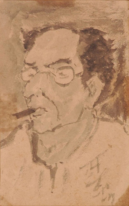 Abanindranath Tagore - Self Portrait - by Abanindranath Tagore