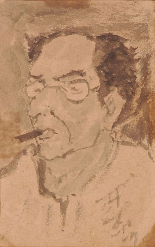 Abanindranath Tagore - Self Portrait - by Abanindranath Tagore