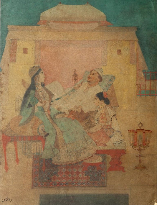 Shahjadee telling the stories - by Abanindranath Tagore