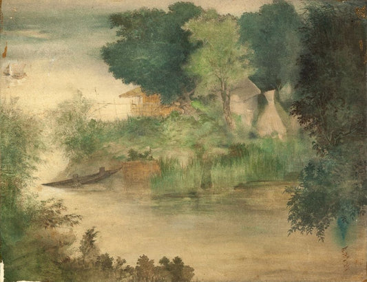 Canal in Shahjadpur - by Abanindranath Tagore