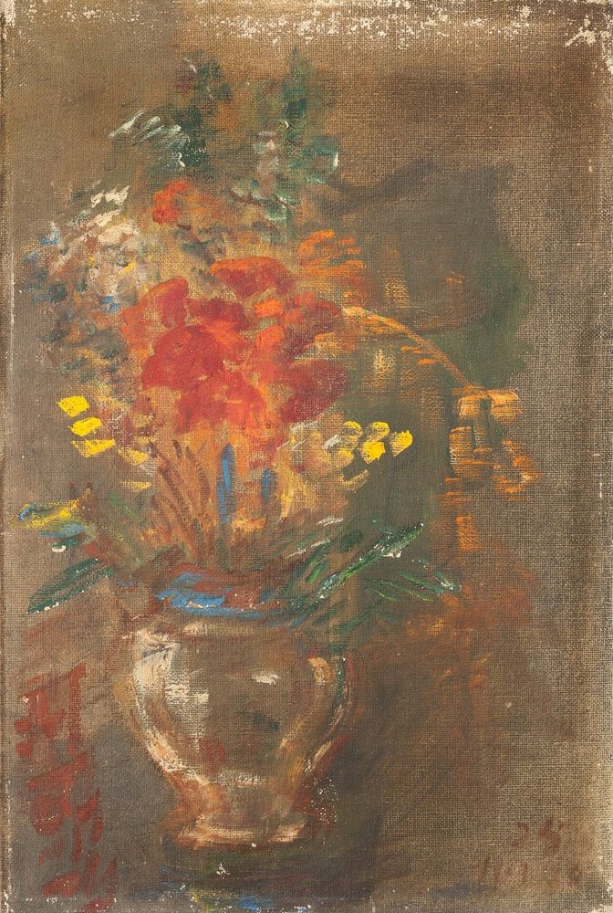 Season flower in a vase - by Abanindranath Tagore