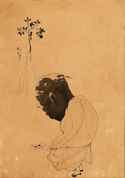 Parrot’s training no. 6 - by Abanindranath Tagore