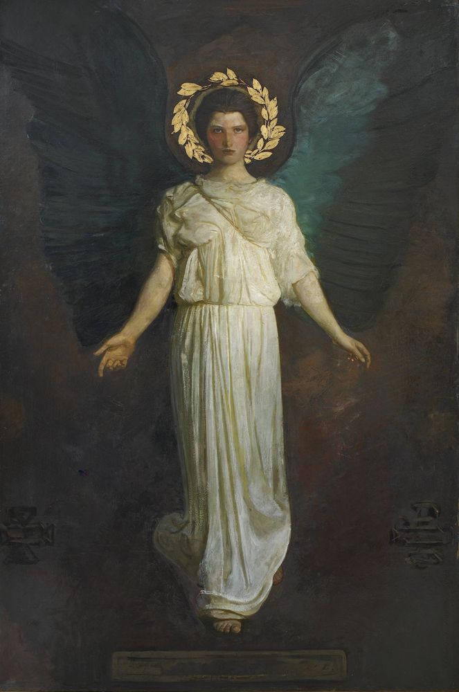 A Winged Figure - by Abbott Handerson Thayer