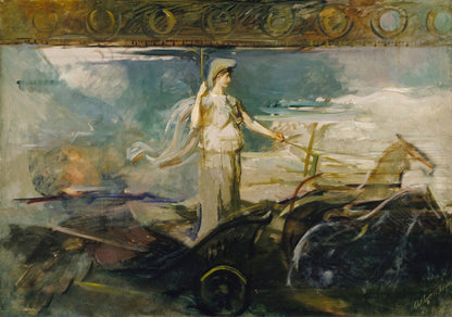 Minerva in a Chariot - by Abbott Handerson Thayer