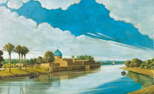 River Scene on the Banks of the Tigris - by Abdul Qadir Al Rassam