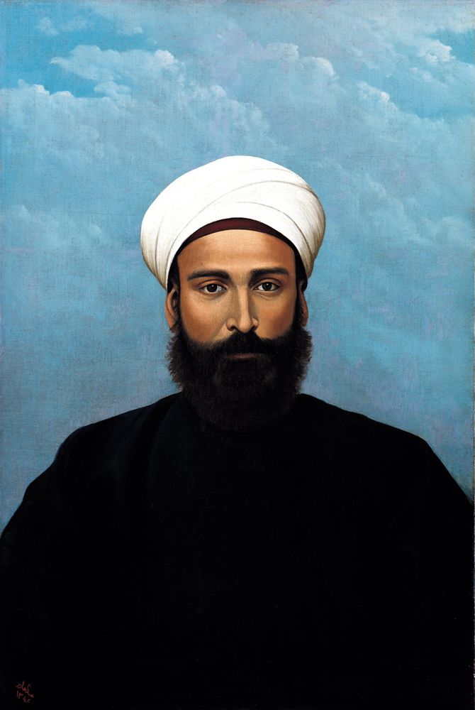 Portrait of Mohamed Darouich al Allousi - by Abdul Qadir Al Rassam