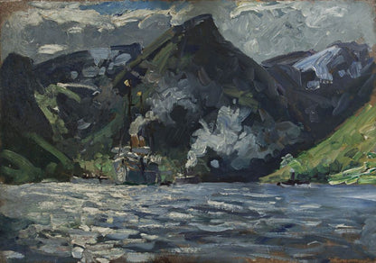 "Hohenzhollern" in the Fjord - by Adelsteen Normann