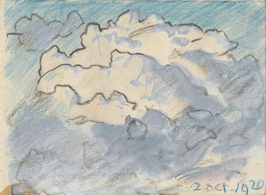 Wolkenstudie - by Adolf le Comte