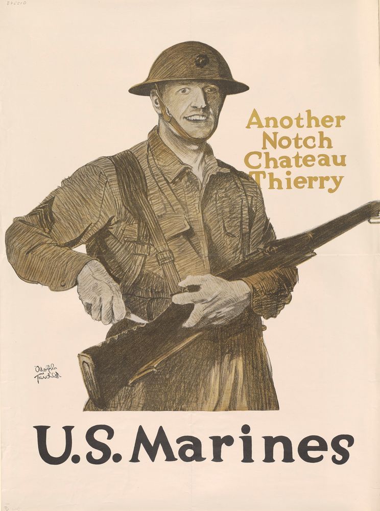 Another Notch Chateau Thierry U.S. Marines - by Adolph Treidler