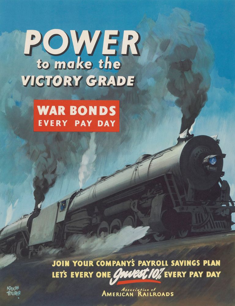 Power to Make the Victory Grade War Bonds Every Pay Day ... Invest 10% Every Pay Day - by Adolph Treidler