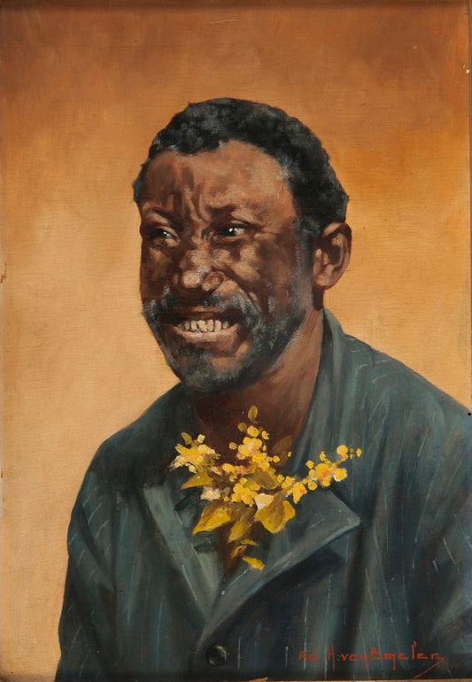 Negro com flores* - by Adrien Henri Vital van Emelen