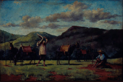 Tropeiros a beira da estrada, 1830 - by Adrien Henri Vital van Emelen