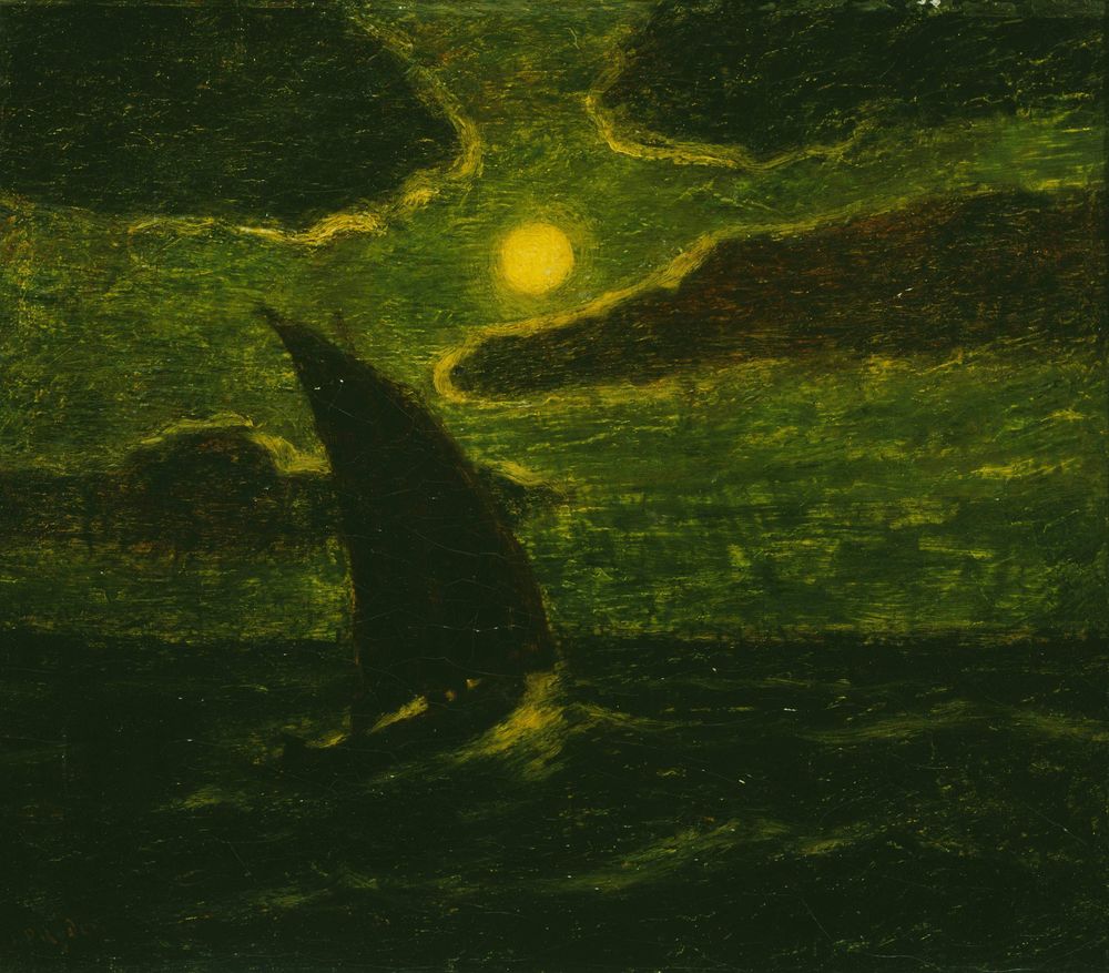 Sailing by Moonlight - by Albert Pinkham Ryder