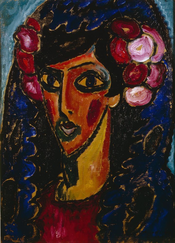 The Blue Mantilla - by Alexej von Jawlensky