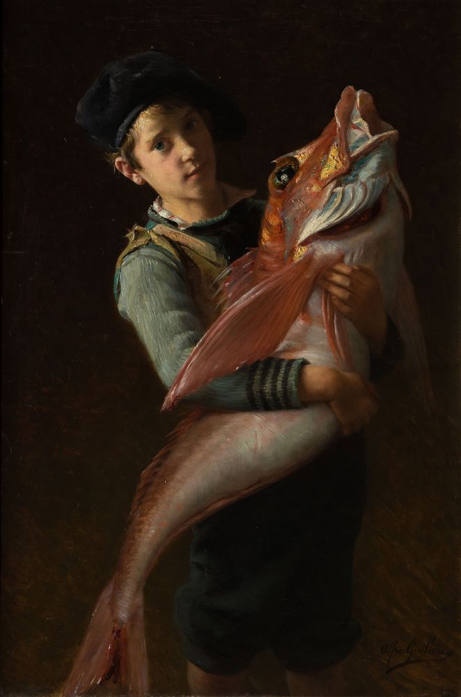 C'est mon père qui l'a pêché ! - by Alfred Guillou