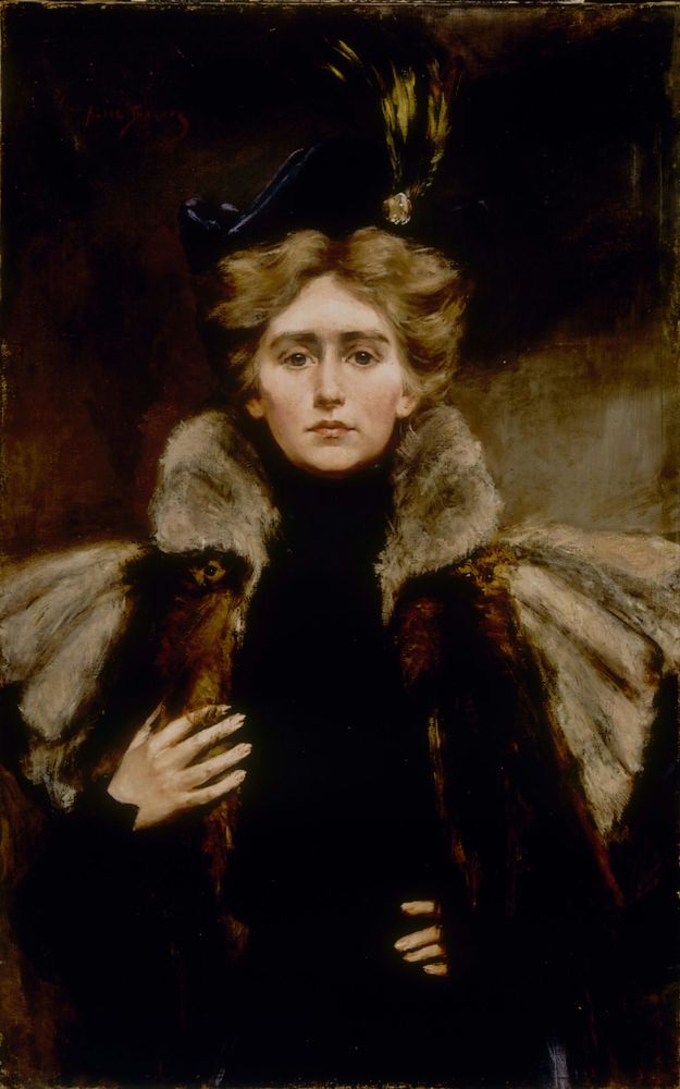 Natalie in Fur Cape - by Alice Pike Barney