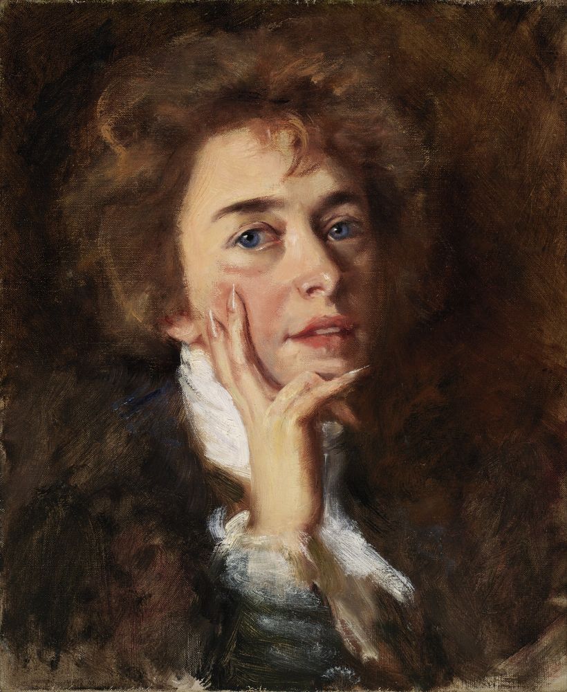 Self-Portrait with Jabot - by Alice Pike Barney