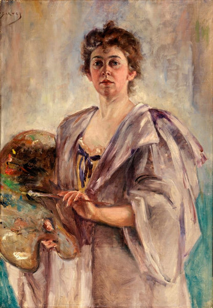 Self Portrait in Painting Robe - by Alice Pike Barney